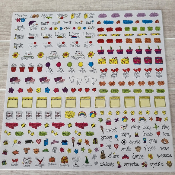 Bundle Of 5 sheets of 258 busy mom stickers reminders event planner - Picture 2 of 8